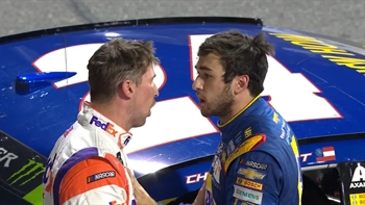 Just now: The NASCAR world erupted as Chase Elliott issued a brutally stern warning to fellow driver Denny Hamlin after recieving social media text during.