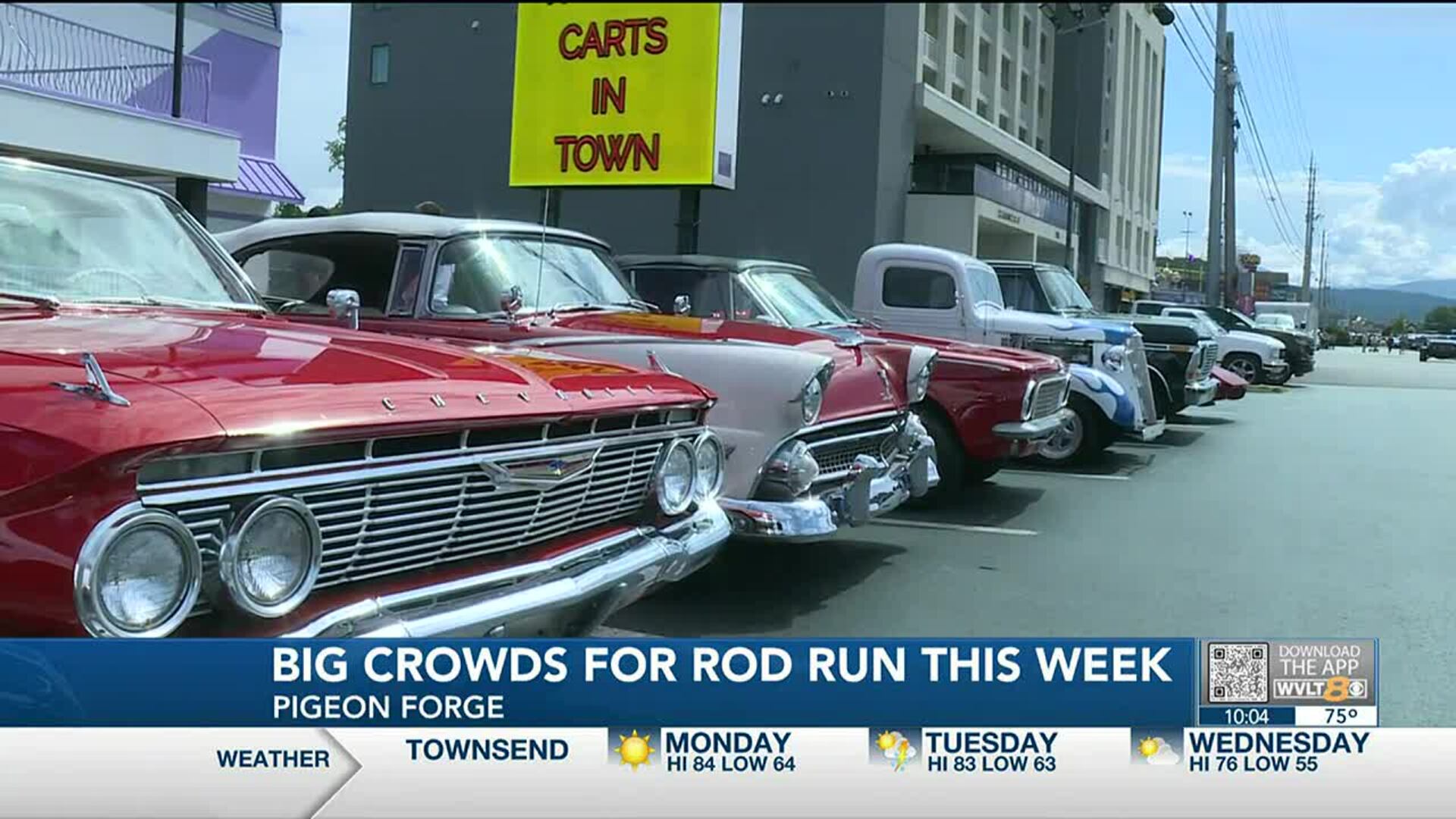 ESPN: Crowds begin to arrive for pigeon forge Rod Run 30 July 2024