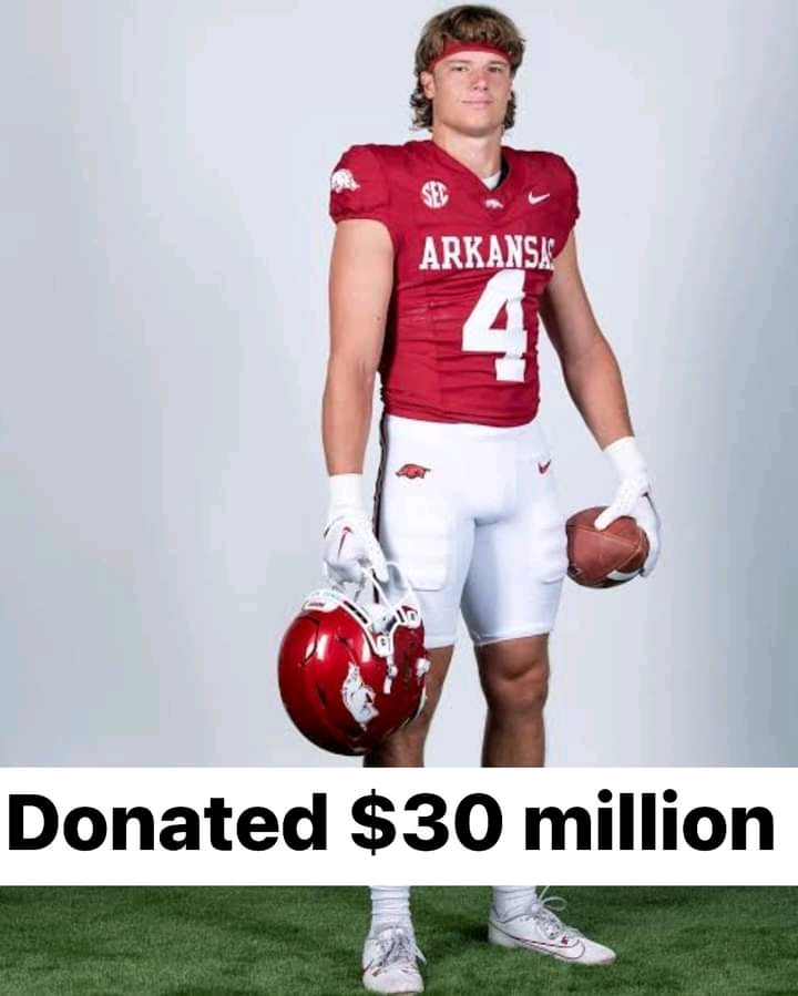 JUST IN : Arkansas Razorbacks Superstar Isaac Teslaa has signed a groundbreaking $50 million endorsement deal with Microsoft.In a remarkable display of generosity,he has donated $20 million to the program and $10 million to an orphanage, solidifying his legacy both on and off the field, securing….