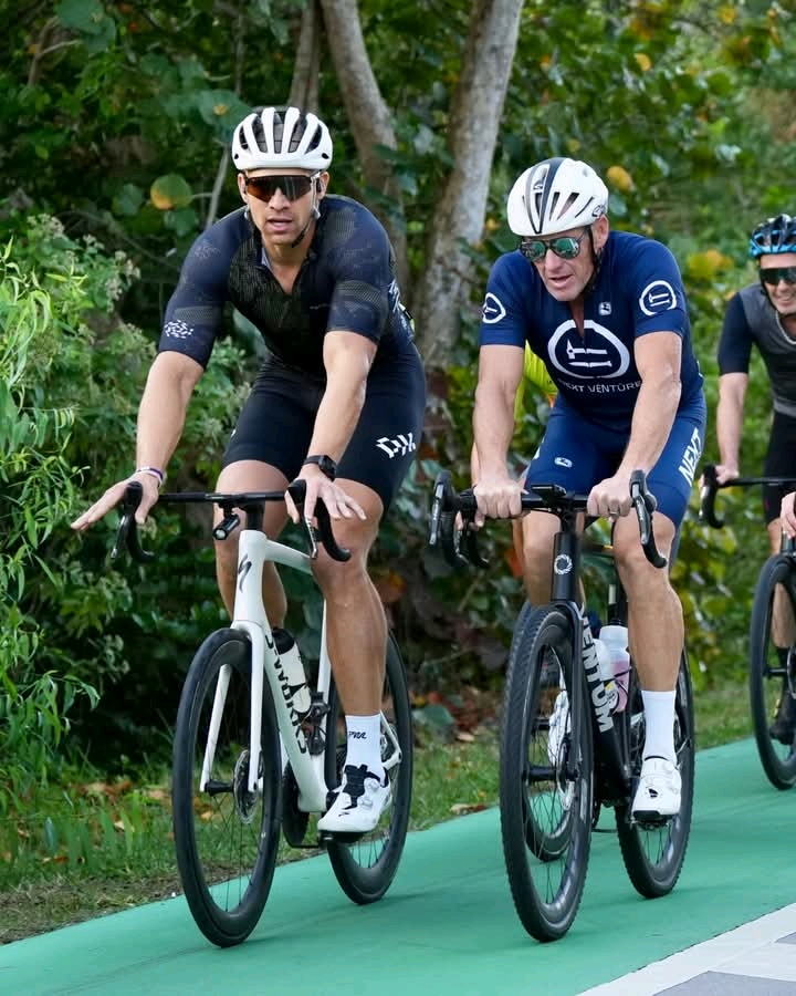 LANCE ARMSTRONG: Hard to believe a guy who’s 6’7”, played at 265 can get into cycling and have a pedal stroke like Mathieu van der Poel….
