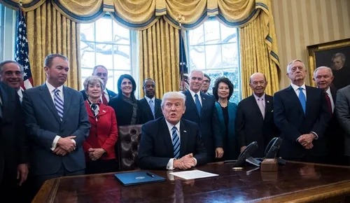 Breaking news: Donald Trump finally Suspended  his five  (5)  White House officials members for political endorsement…